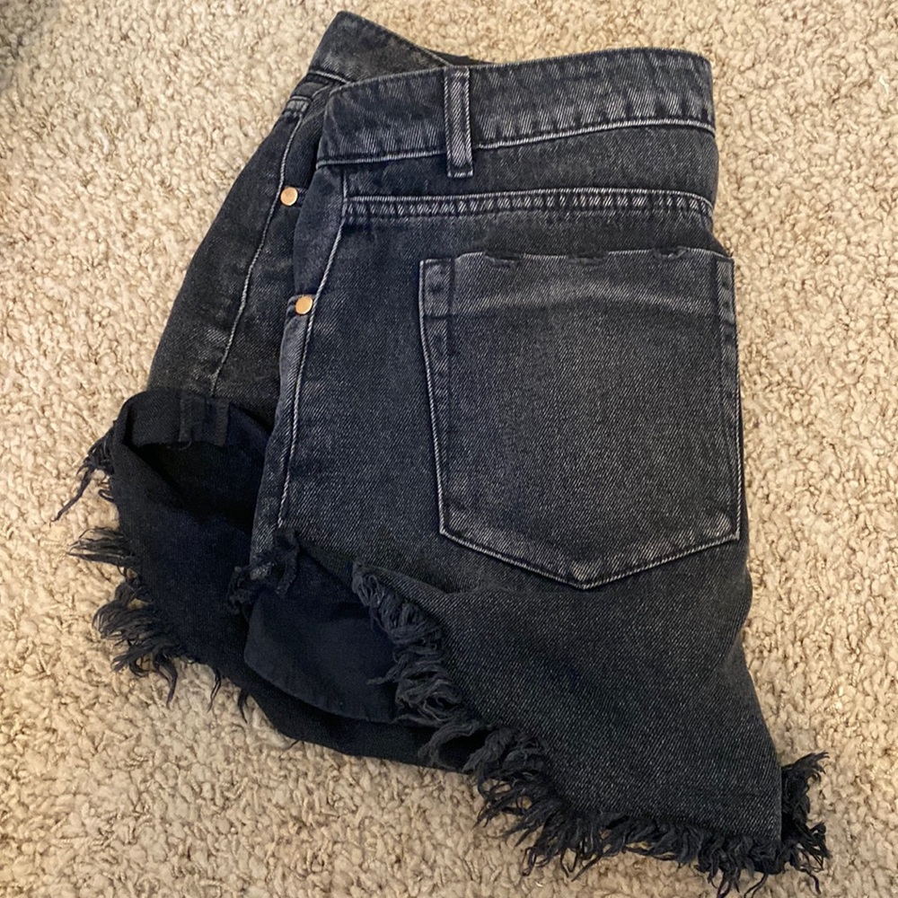 Black Jean Shorts